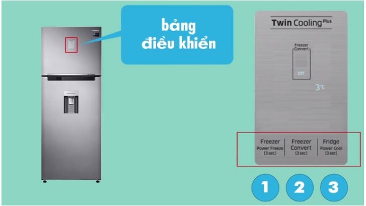 Cách sử dụng bảng điều khiển tủ lạnh Samsung Twin Cooling Plus