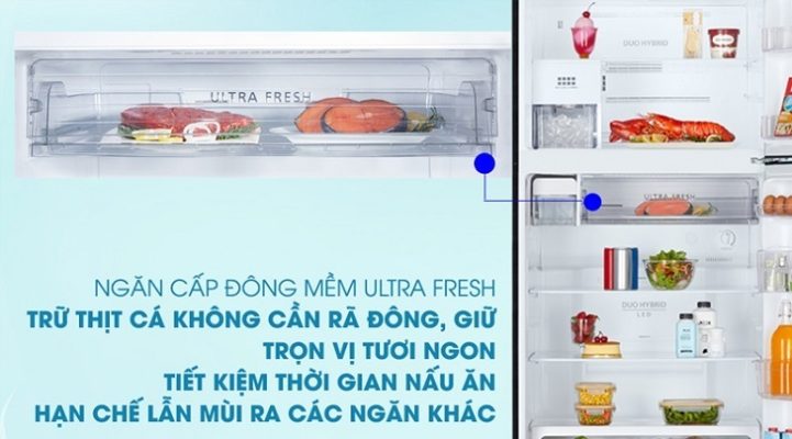 Điểm đặc biệt ngăn cấp đông mềm Ultra Fresh tủ lạnh Toshiba