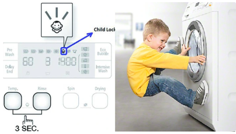 Lưu ý khi dùng chế độ child lock