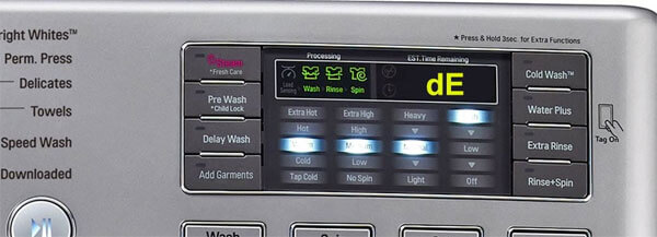 Lỗi dE máy giặt LG là lỗi gì?