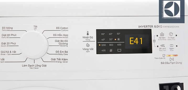 Lỗi E41 máy giặt Electrolux là gì?