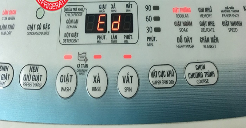 Tại sao máy giặt Toshiba báo lỗi ED?