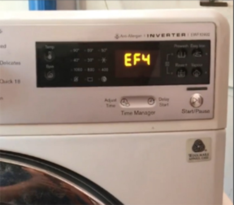 Máy giặt Electrolux báo lỗi EF4