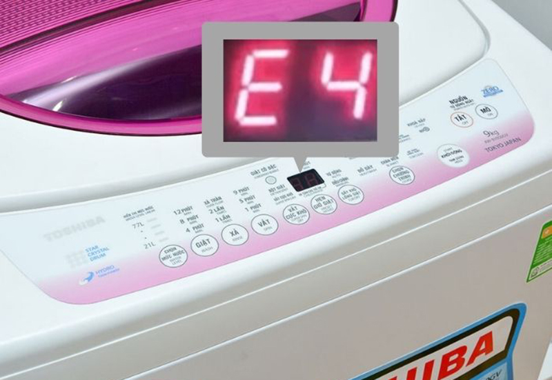 Lỗi E4 máy giặt Toshiba