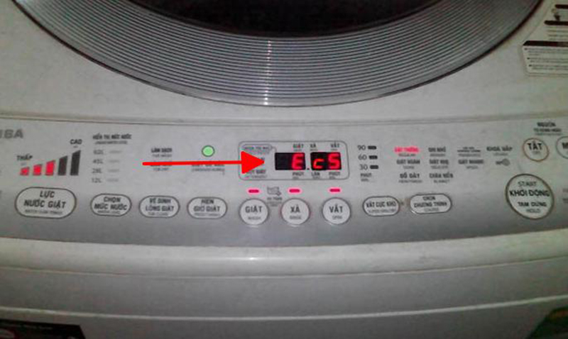Lỗi EC5 máy giặt Toshiba